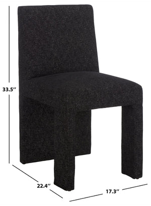Safavieh Zale Dining Chair - Sculptural Comfort & Tailored Design For Modern Dining Spaces And Stylish Accents Black DCH5200A