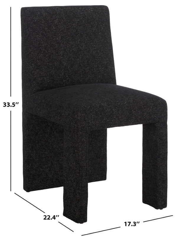 Safavieh Zale Dining Chair - Sculptural Comfort & Tailored Design For Modern Dining Spaces And Stylish Accents Black DCH5200A