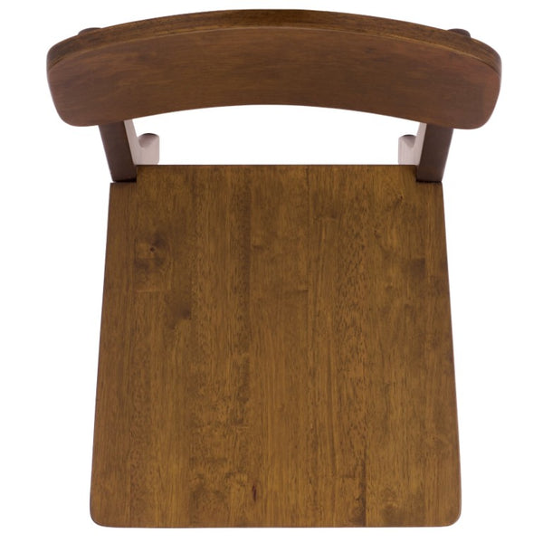 Safavieh Tevin Rattan and Wood Dining Chair Handcrafted Transitional Seat for Modern Rooms Walnut DCH5900A-SET2