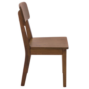 Safavieh Tevin Rattan and Wood Dining Chair Handcrafted Transitional Seat for Modern Rooms Walnut DCH5900A-SET2