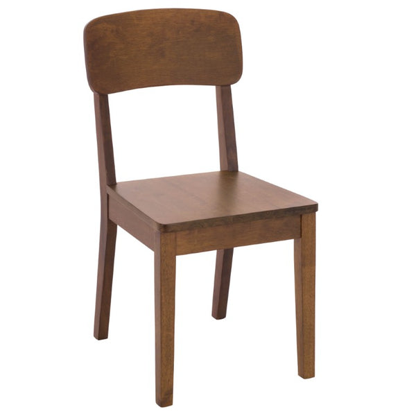 Safavieh Tevin Rattan and Wood Dining Chair Handcrafted Transitional Seat for Modern Rooms Walnut DCH5900A-SET2