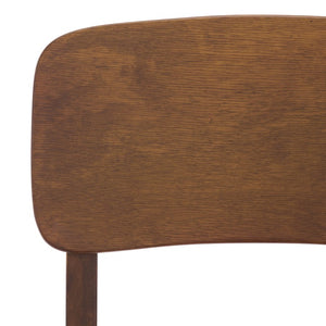 Safavieh Tevin Rattan and Wood Dining Chair Handcrafted Transitional Seat for Modern Rooms Walnut DCH5900A-SET2