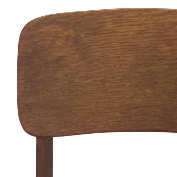 Safavieh Tevin Rattan and Wood Dining Chair Handcrafted Transitional Seat for Modern Rooms Walnut DCH5900A-SET2