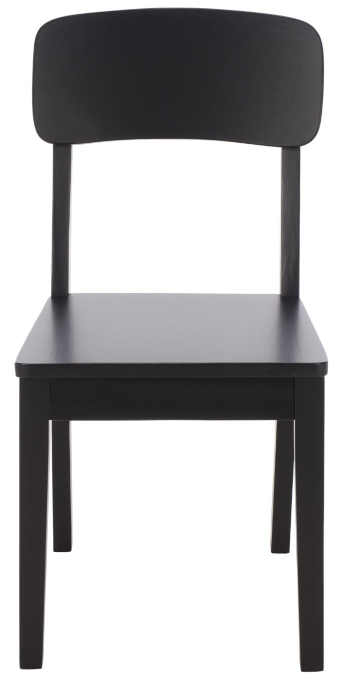 Safavieh Tevin Rattan and Wood Dining Chair Handcrafted Transitional Seat for Modern Rooms Black DCH5900B-SET2