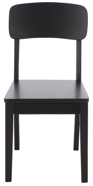 Safavieh Tevin Rattan and Wood Dining Chair Handcrafted Transitional Seat for Modern Rooms Black DCH5900B-SET2