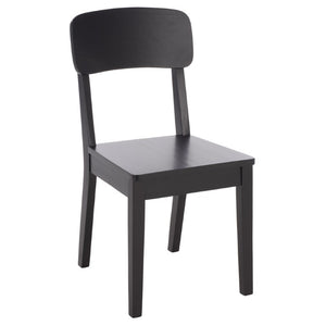 Safavieh Tevin Rattan and Wood Dining Chair Handcrafted Transitional Seat for Modern Rooms Black DCH5900B-SET2
