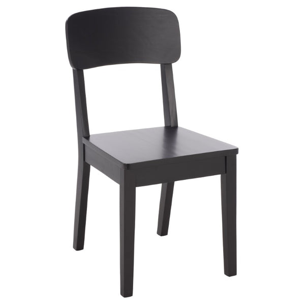 Safavieh Tevin Rattan and Wood Dining Chair Handcrafted Transitional Seat for Modern Rooms Black DCH5900B-SET2