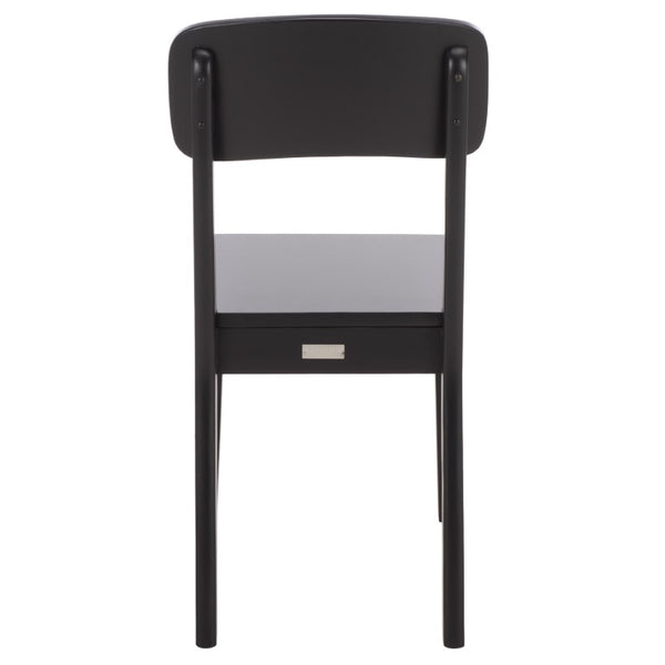 Safavieh Tevin Rattan and Wood Dining Chair Handcrafted Transitional Seat for Modern Rooms Black DCH5900B-SET2
