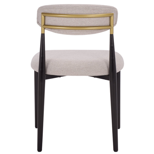 Safavieh Covelle Dining Chair – Luxurious Black & Gold Or Elegant Dove Grey Linen For Modern Dining Comfort Black Gold ,Dove Grey Metal ,Fabric ,Foam Dch6400a-set2