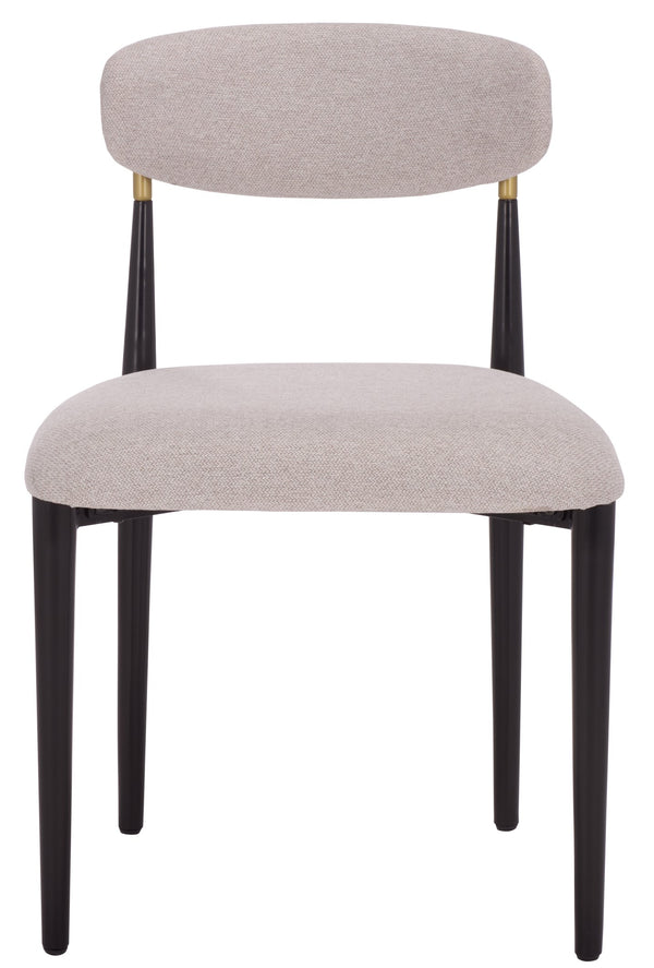 Safavieh Covelle Dining Chair – Luxurious Black & Gold Or Elegant Dove Grey Linen For Modern Dining Comfort Black Gold ,Dove Grey Metal ,Fabric ,Foam Dch6400a-set2