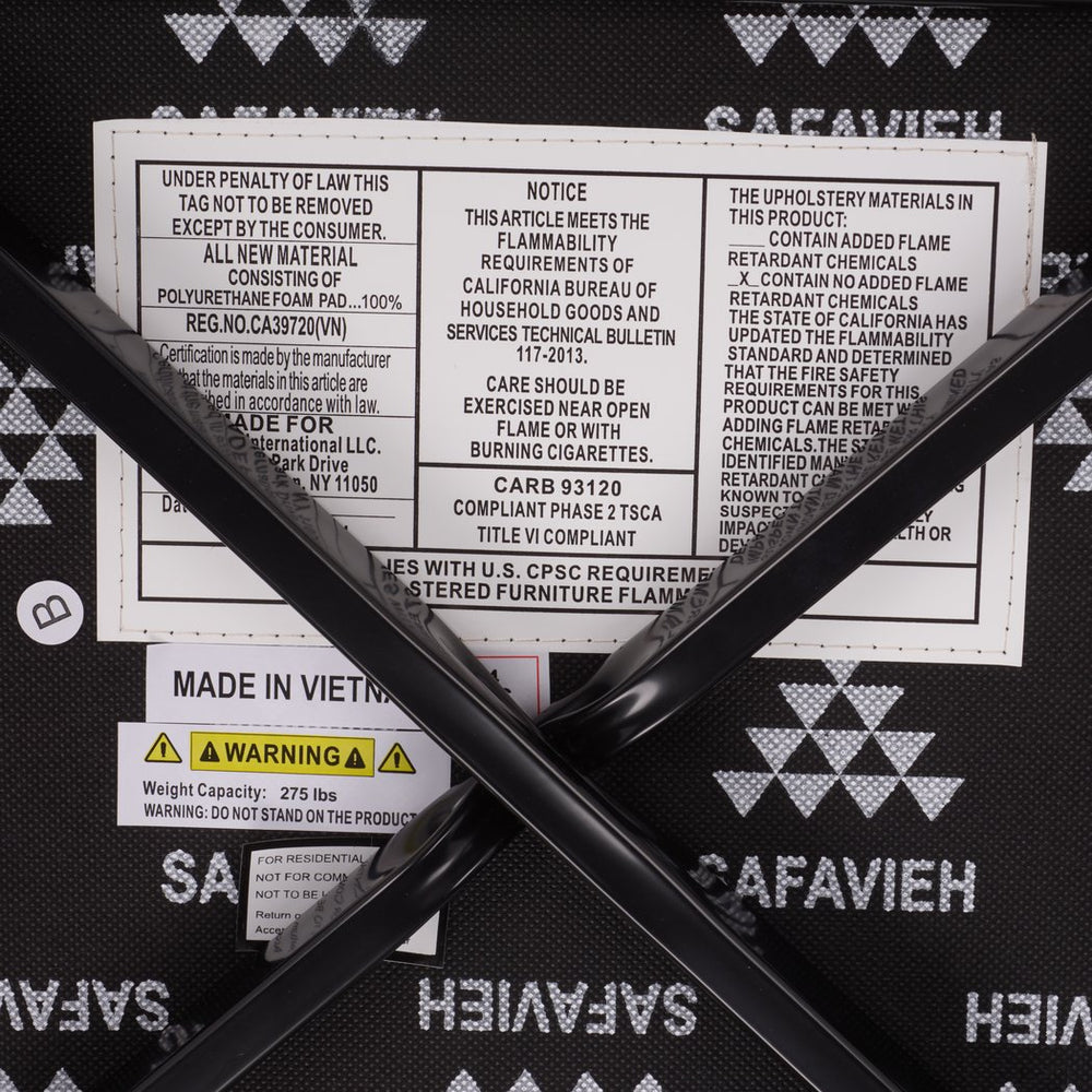 Safavieh Covelle Dining Arm Chair - Modern Black & Gold With Dove Grey Upholstery For Ultimate Dining Style Black Gold ,Dove Grey Metal ,Fabric ,Foam Dch6401a-set2