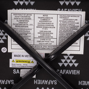 Safavieh Covelle Dining Arm Chair - Modern Black & Gold With Dove Grey Upholstery For Ultimate Dining Style Black Gold ,Dove Grey Metal ,Fabric ,Foam Dch6401a-set2