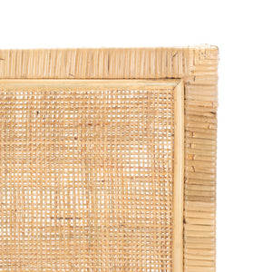 Safavieh TOJO Cane Dining Chair Set with White Cushion - Natural Rattan for Coastal & Modern Interiors DCH6502A-SET2