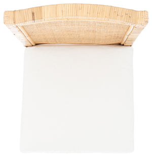 Safavieh TOJO Cane Dining Chair Set with White Cushion - Natural Rattan for Coastal & Modern Interiors DCH6502A-SET2