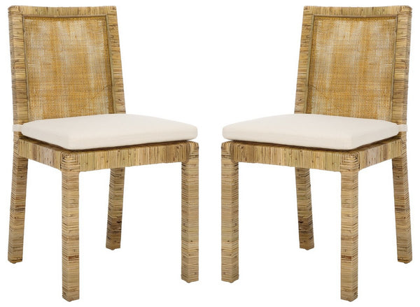Safavieh Tojo Cane Dining Chair W/ Cushion DCH6502B-SET2