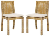 Safavieh Tojo Cane Dining Chair W/ Cushion DCH6502B-SET2