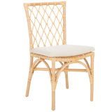 Safavieh Austri Dining Chair W/ Cushion Natural Wood DCH6503A-SET2