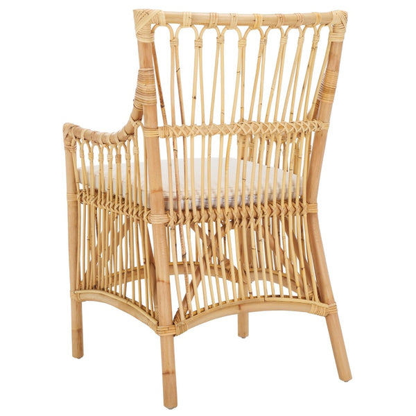Safavieh Zorianna Dining Chair With Removable Cushion - Handcrafted Rattan, Stylish Support For Dining Areas DCH6505A