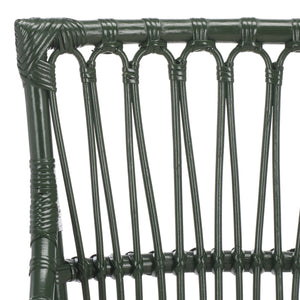 Zorianna Woven Rattan Dining Chair With Padded Cushion — Coastal Handmade Accent Seat For Comfort And Style