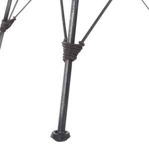 Safavieh Minerva Weaved Dining Chair - Chic Light Natural Design With Sturdy Black Metal Frame For Elegance Dark Brown ,Black Metal & Rattan Dch6508b-set2