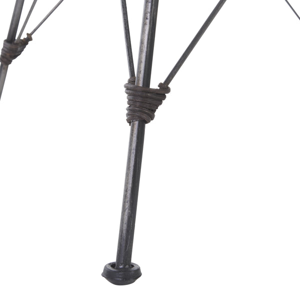 Safavieh Minerva Weaved Dining Chair - Chic Light Natural Design With Sturdy Black Metal Frame For Elegance Dark Brown ,Black Metal & Rattan Dch6508b-set2