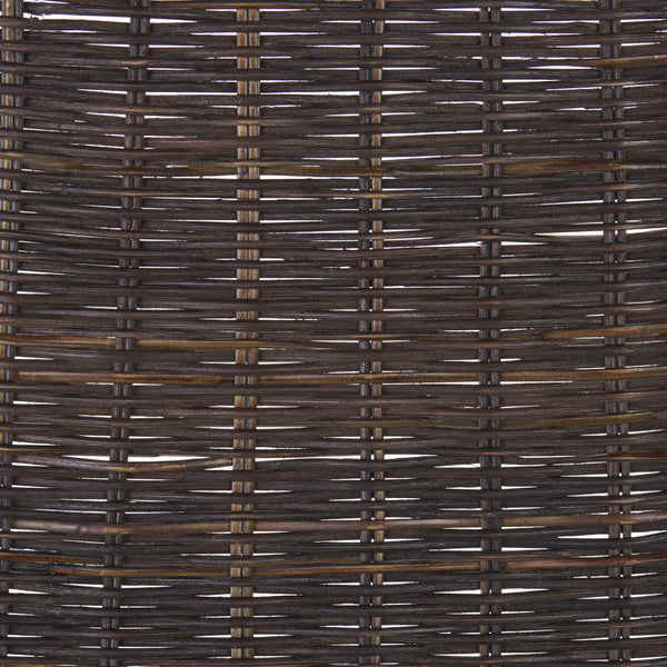 Safavieh Minerva Weaved Dining Chair - Chic Light Natural Design With Sturdy Black Metal Frame For Elegance Dark Brown ,Black Metal & Rattan Dch6508b-set2