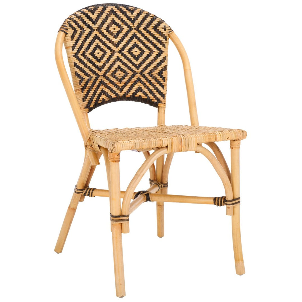 Safavieh Callidora Dining Chair - Artisan-Crafted Natural Rattan With Black Accents For Timeless Style & Comfort DCH6509A