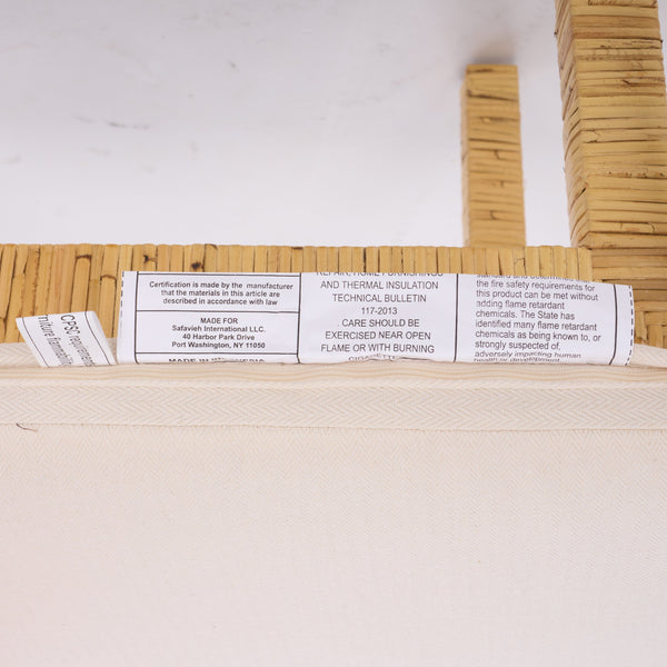 Safavieh Tojo Cane Rounded Back Dining Chair Set Of 2 - Natural & White Finish, Elegant Comfort For Dining Natural ,White Lesio,Mango Wood Dch6510a-set2