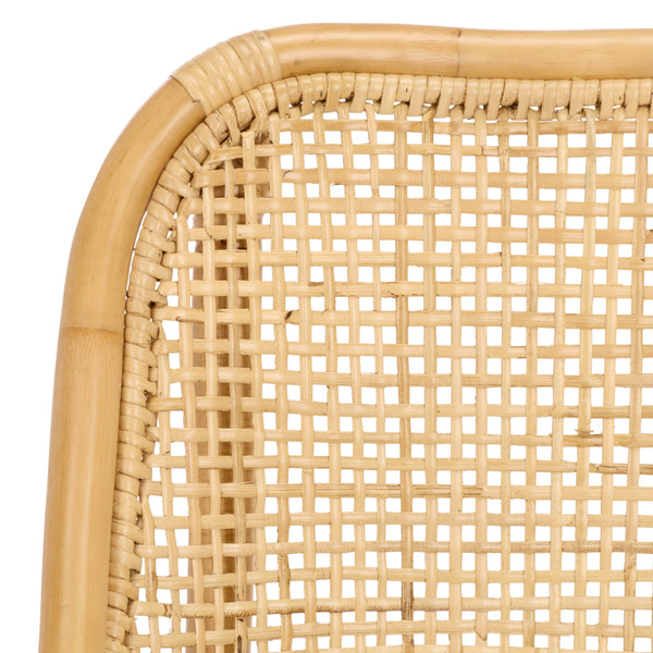 Alina Rattan Dining Chair With Removable Padded Cushion — Coastal Texture, Modern Scandinavian Charm