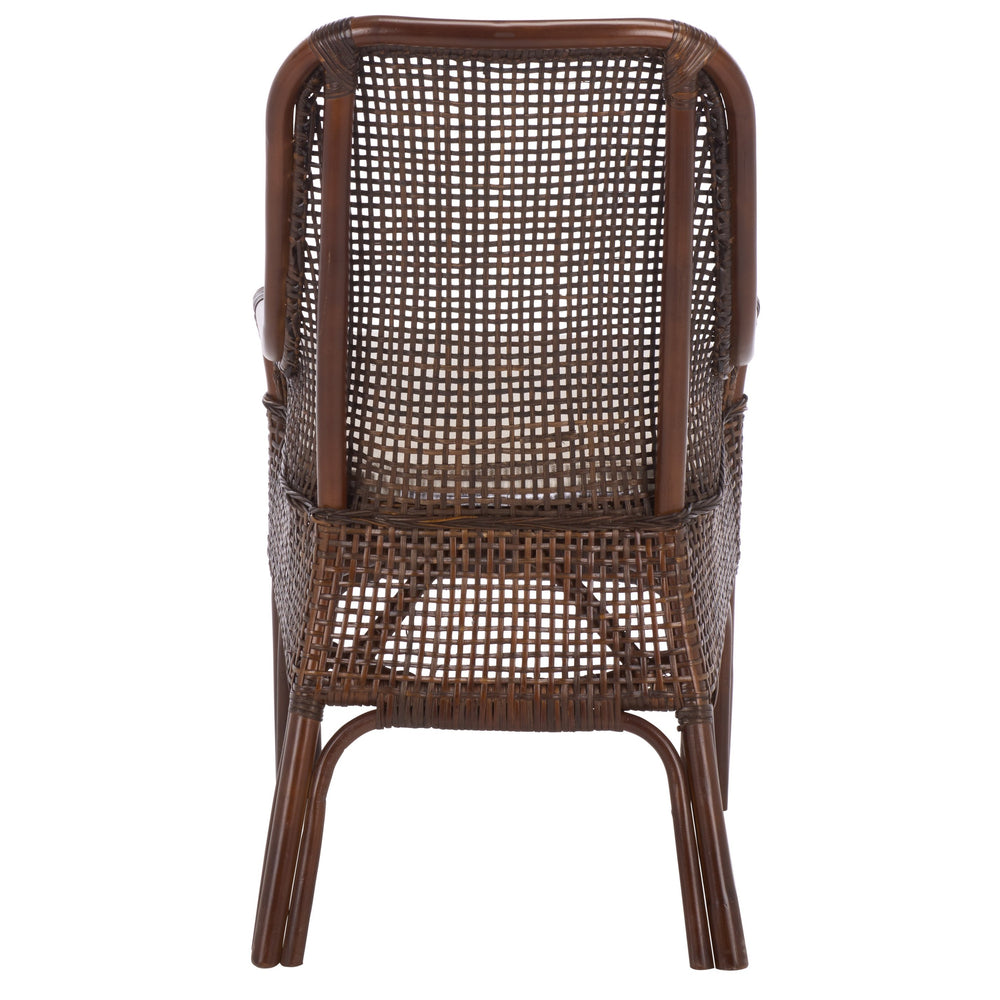 Alina Rattan Dining Chair With Removable Padded Cushion — Coastal Texture, Modern Scandinavian Charm