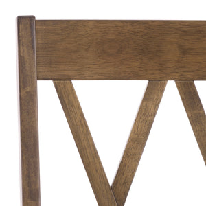 Yana Double X-Back Side Chair With Solid Wood Frame, Ergonomic Contour & Rich Grain Finish For Dining