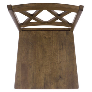 Yana Double X-Back Side Chair With Solid Wood Frame, Ergonomic Contour & Rich Grain Finish For Dining
