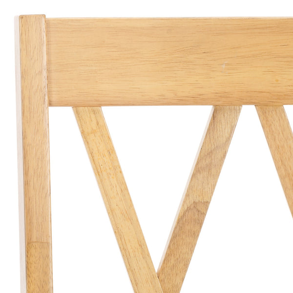 Safavieh Yana Double X-back Side Chair In Light Oak – Elegant Design To Elevate Your Dining Space Charm! Light Oak Wood Dch6900b