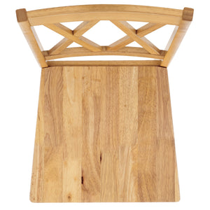 Safavieh Yana Double X-back Side Chair In Light Oak – Elegant Design To Elevate Your Dining Space Charm! Light Oak Wood Dch6900b