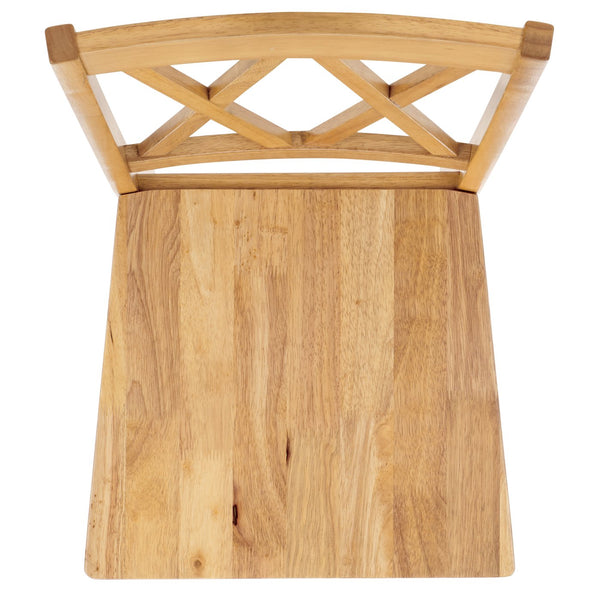 Safavieh Yana Double X-back Side Chair In Light Oak – Elegant Design To Elevate Your Dining Space Charm! Light Oak Wood Dch6900b