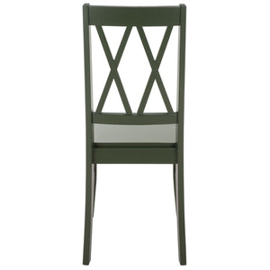 Yana Double X-Back Side Chair With Solid Wood Frame, Ergonomic Contour & Rich Grain Finish For Dining