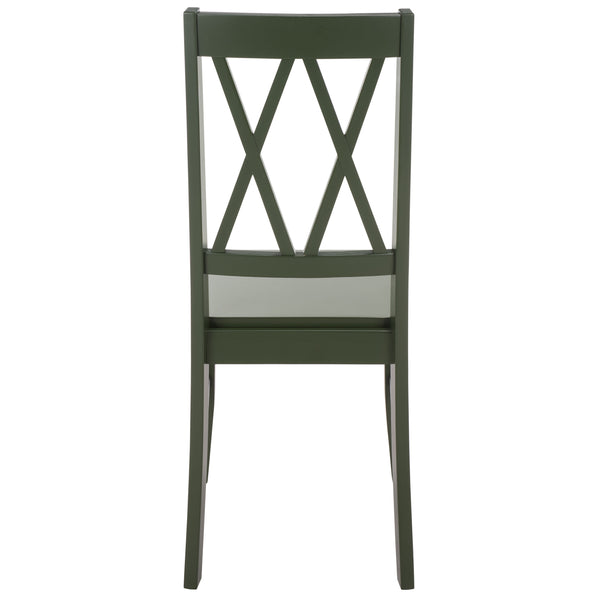 Yana Double X-Back Side Chair With Solid Wood Frame, Ergonomic Contour & Rich Grain Finish For Dining