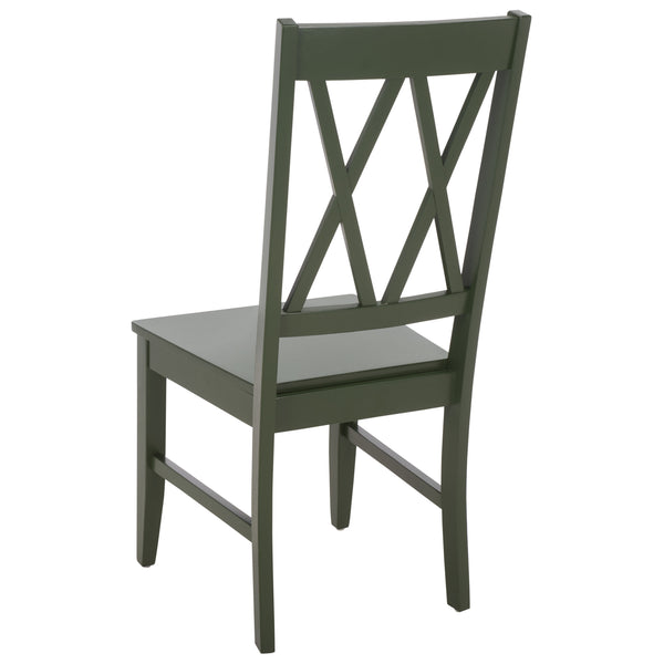 Yana Double X-Back Side Chair With Solid Wood Frame, Ergonomic Contour & Rich Grain Finish For Dining
