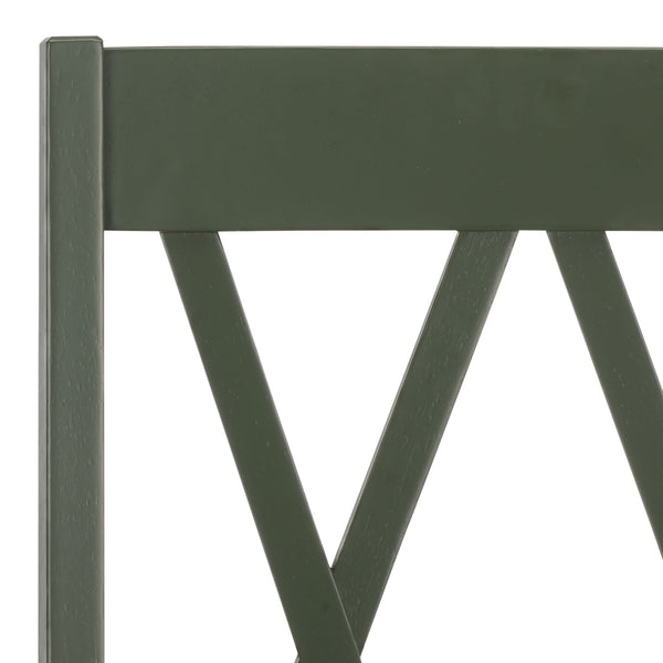 Yana Double X-Back Side Chair With Solid Wood Frame, Ergonomic Contour & Rich Grain Finish For Dining