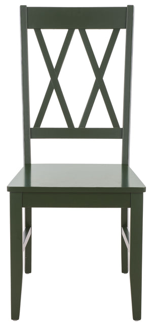 Yana Double X-Back Side Chair With Solid Wood Frame, Ergonomic Contour & Rich Grain Finish For Dining