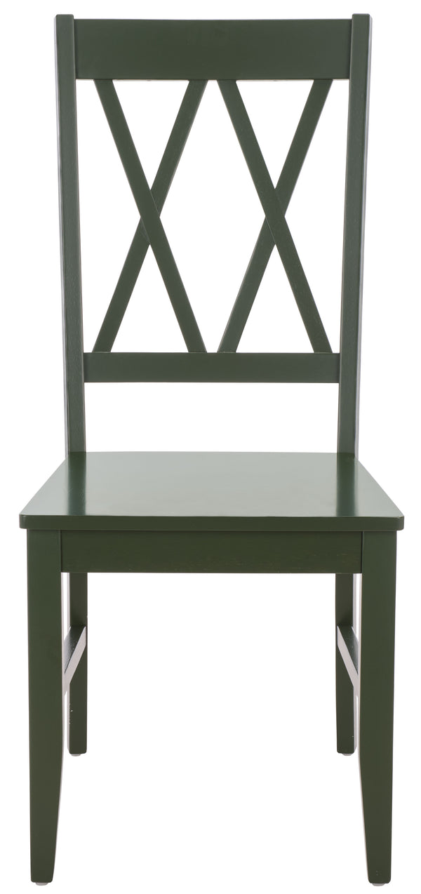 Yana Double X-Back Side Chair With Solid Wood Frame, Ergonomic Contour & Rich Grain Finish For Dining