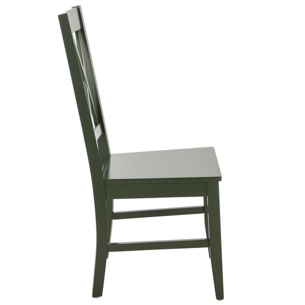 Yana Double X-Back Side Chair With Solid Wood Frame, Ergonomic Contour & Rich Grain Finish For Dining