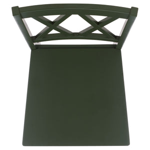 Yana Double X-Back Side Chair With Solid Wood Frame, Ergonomic Contour & Rich Grain Finish For Dining