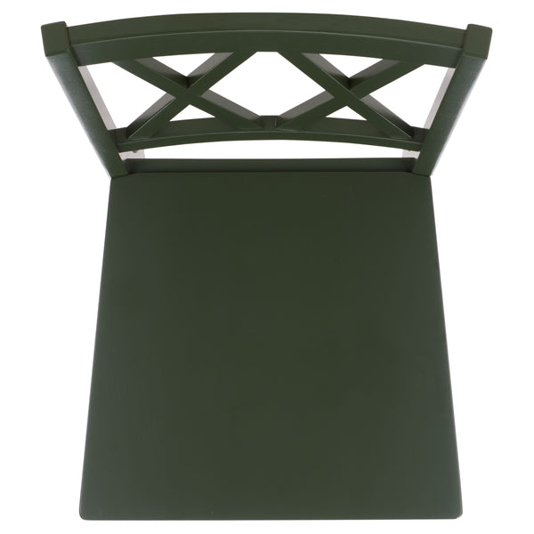 Yana Double X-Back Side Chair With Solid Wood Frame, Ergonomic Contour & Rich Grain Finish For Dining
