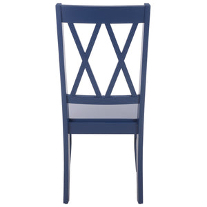 Yana Double X-Back Side Chair With Solid Wood Frame, Ergonomic Contour & Rich Grain Finish For Dining