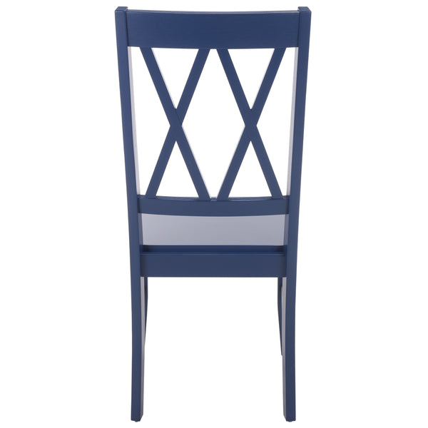 Yana Double X-Back Side Chair With Solid Wood Frame, Ergonomic Contour & Rich Grain Finish For Dining