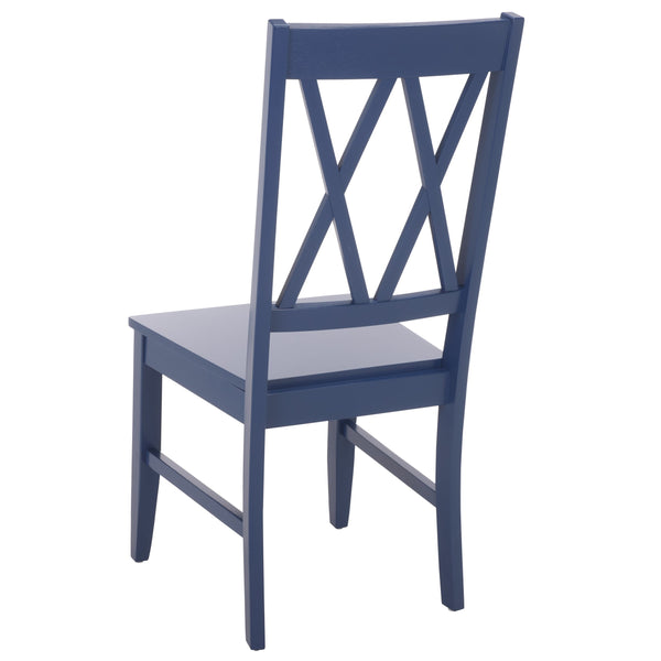 Yana Double X-Back Side Chair With Solid Wood Frame, Ergonomic Contour & Rich Grain Finish For Dining