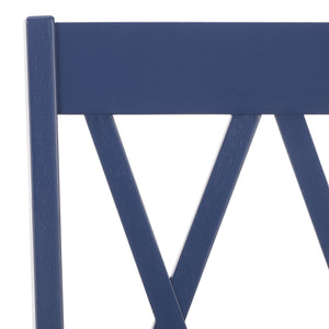 Yana Double X-Back Side Chair With Solid Wood Frame, Ergonomic Contour & Rich Grain Finish For Dining