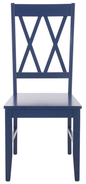 Yana Double X-Back Side Chair With Solid Wood Frame, Ergonomic Contour & Rich Grain Finish For Dining