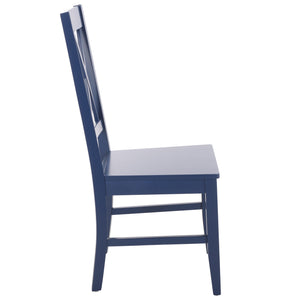 Yana Double X-Back Side Chair With Solid Wood Frame, Ergonomic Contour & Rich Grain Finish For Dining